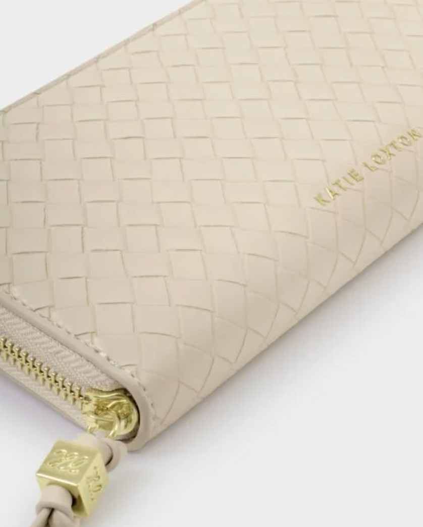KL LG WOVEN WALLET OYSTER
