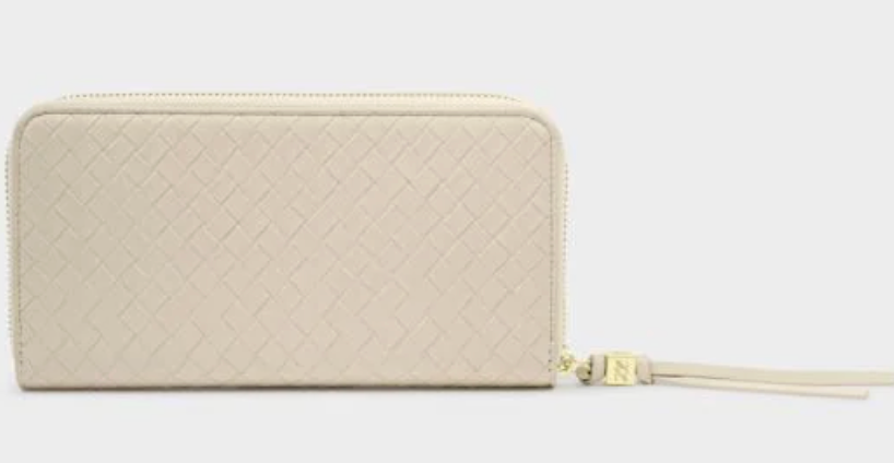 KL LG WOVEN WALLET OYSTER