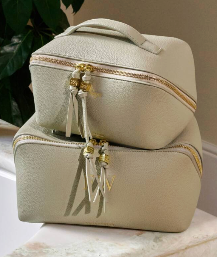 KL LARGE MAKE UP BAG GREEN MIST