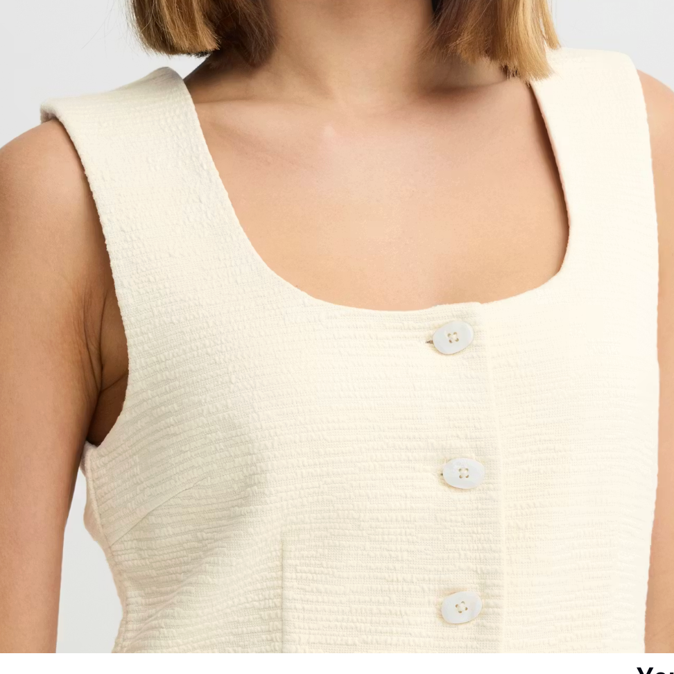IC KATIE ALMOND VEST TOP