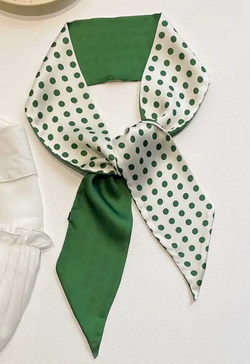 DF POLKA DOT SILK SCARF