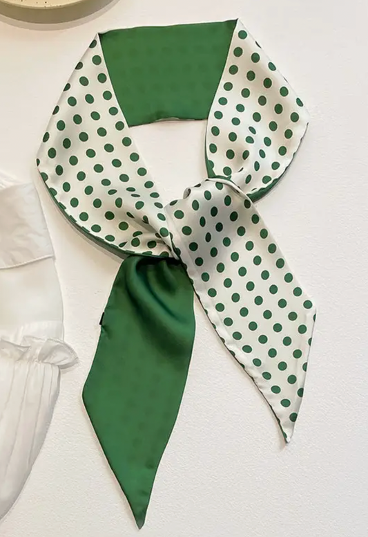 DF POLKA DOT SILK SCARF