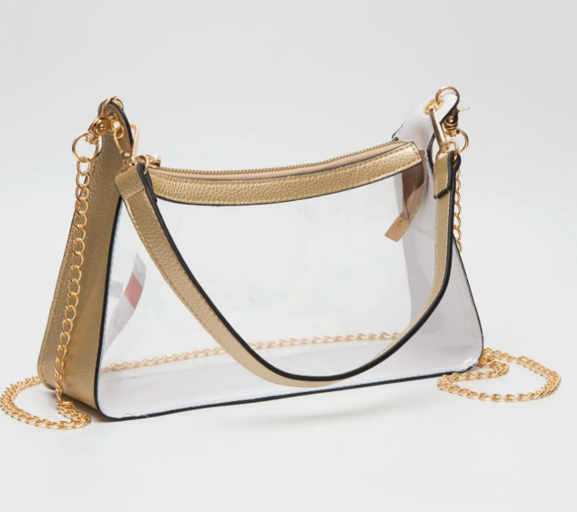 MM MARILYN CLEAR BAG GLD