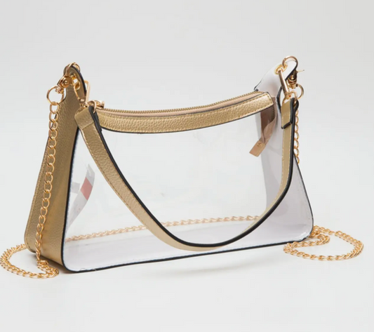 MM MARILYN CLEAR BAG GLD