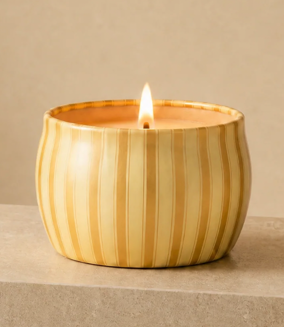 VOTIVO GILDED PEARL TIN CANDLE