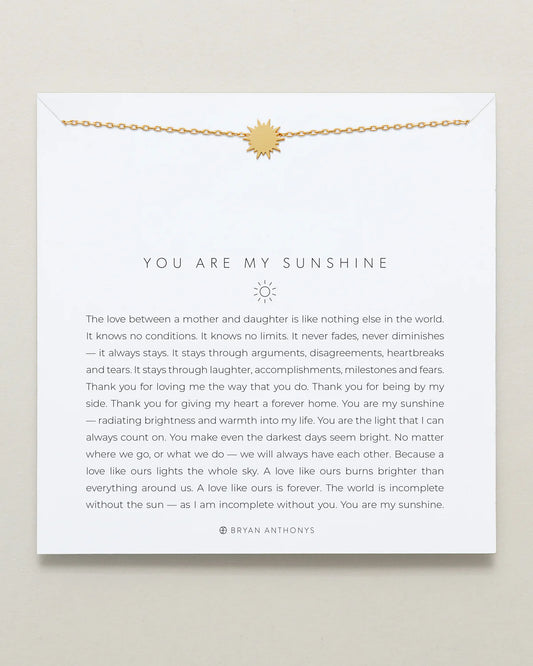 BA YOU ARE MY SUNSHINE NECKLACE