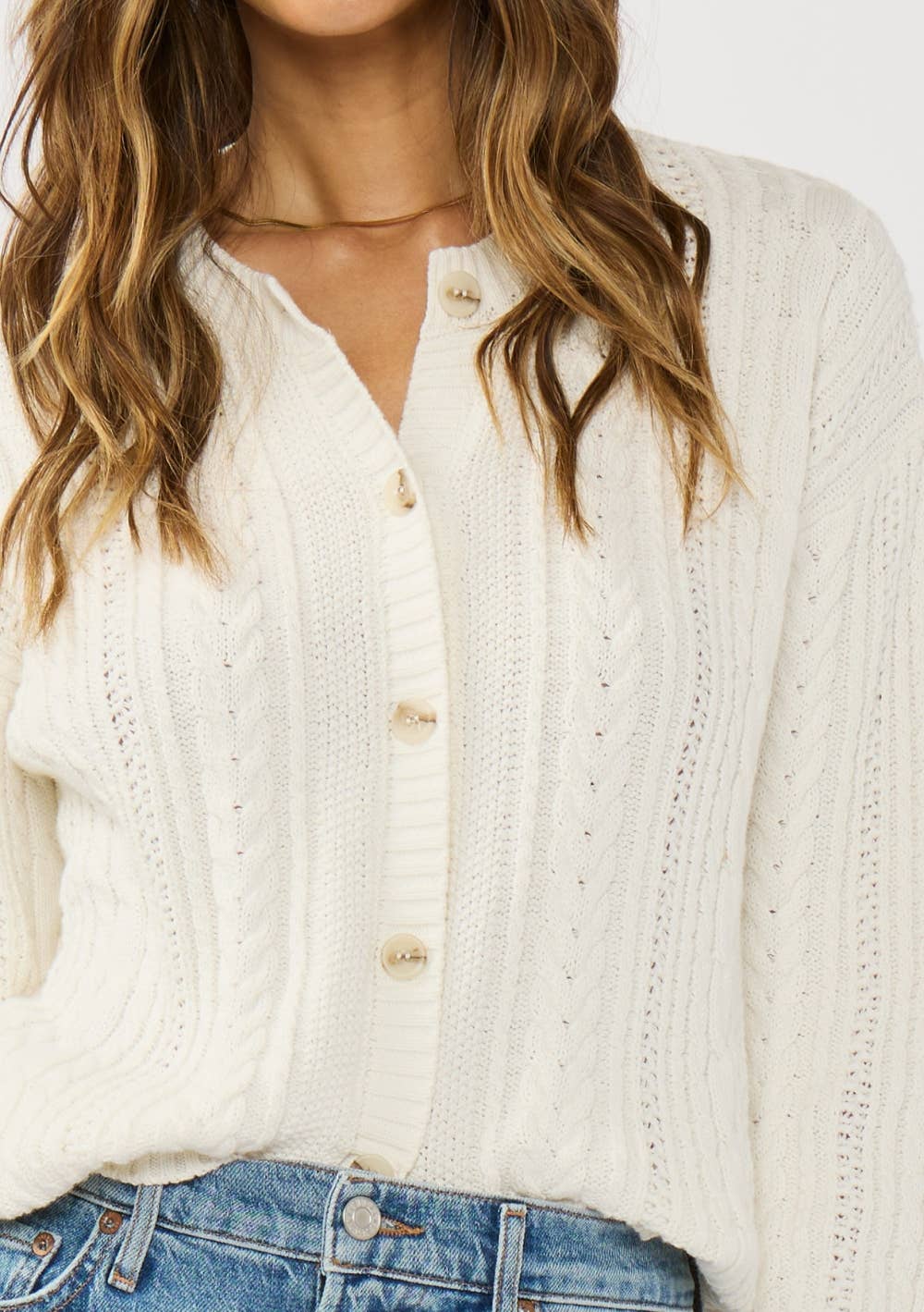 LS CABLE KNIT CARDI