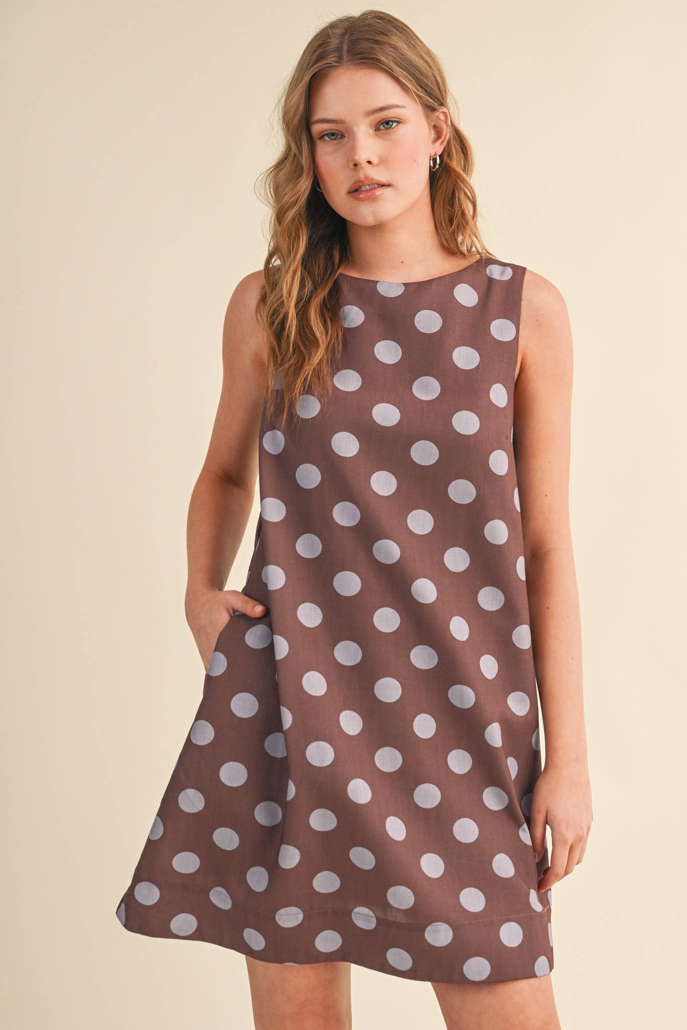 EM POLKA DOT SHIFT DRESS